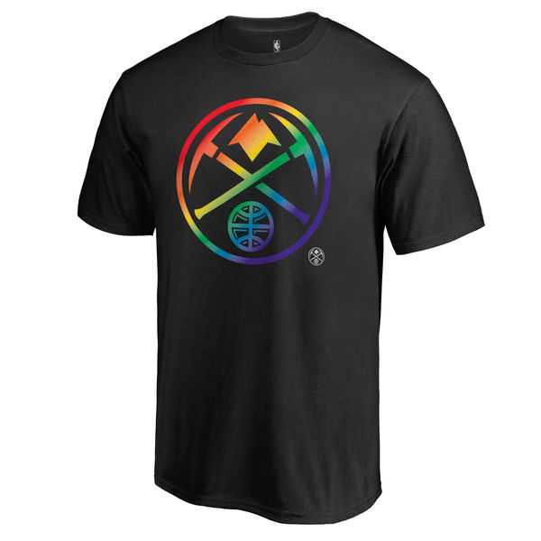 Men's Denver Nuggets Fanatics Branded Black Team Pride T-Shirt FengYun